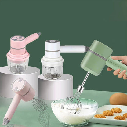 2 In 1 Electric Whisk Garlic Wireless USB Chopper Masher Food Processors Blender Food Crusher Egg Beater Foy Home Kitchen