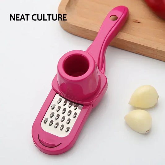 1PCS Garlic Crusher Press Multi-Functional Manual Ginger Garlic Grinding Grater Cutter Garlic Peeler Kitchen Tools