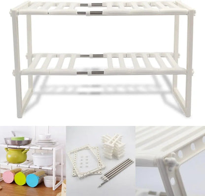 Under Kitchen Sink Shelf Storage Bathroom Cupboard Rack Cabinet Organiser Holder