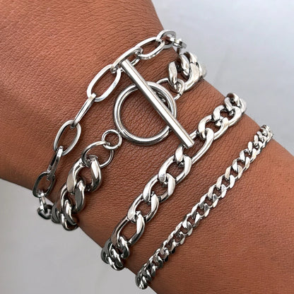 Stainless Steel Bracelet Set High-end Atmosphere Multi Bracelet Set Fashion Bracelet For Women Jewelry Gifts with a Difference