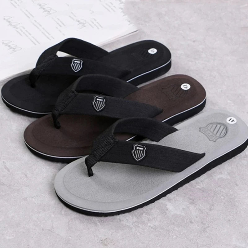 Casual Slippers For Men Flip Flops Beach Sandals Summer Non-Slip Flat Slides Men Slippers Indoor House Shoes Man Male Slipper