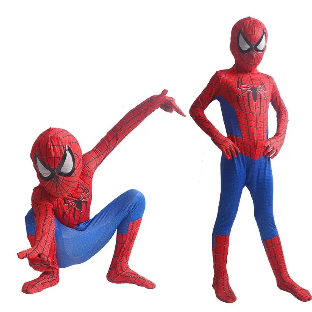 Spiderman Kids Costume Superhero Jumpsuit Miles Morales Cosplay Zentai Bodysuit Halloween Carnival Outfits for Boys and Girls