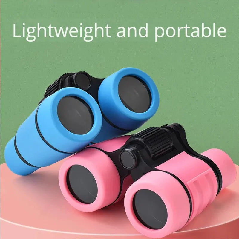 4x30 Children's Binoculars Colourful Rubber Handle Non-slip Small Portable Educational Outdoor Binoculars