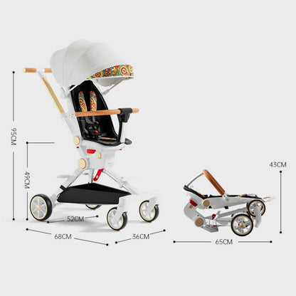 NEW Baby stroller lightweight baby trolley car four wheels stroller Can Lie and Sit with Dining plate portable baby stroller