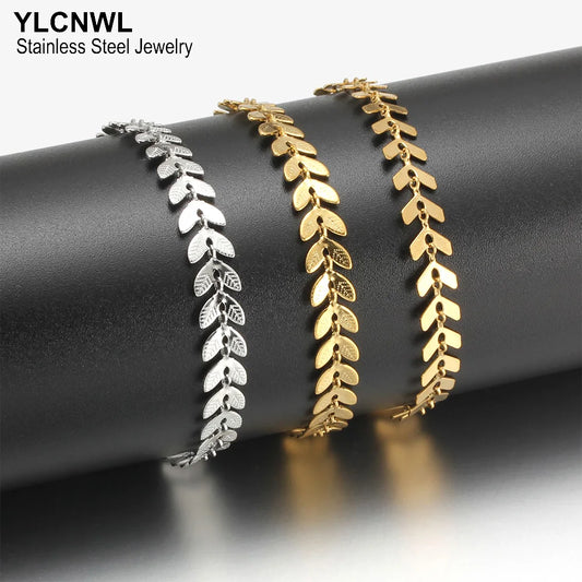 Stainless Steel Bracelet For Women Gold Silver Color Arrow Shape Vintage Charm Jewelry Wholesale Gift 7-9 Inch