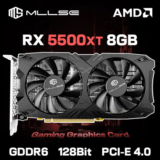 MLLSE AMD RX5500XT 8G Gaming Graphics Card 8GB 128Bit GDDR6 PCI-E 4.0×8 GPU Radeon rx5500xt 8gb game Video Cards Placa de vídeo