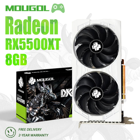 MOUGOL New AMD Radeon RX5500XT 8G gaming graphics card GDDR6 memory GPU PCIEx8 4.0 HDMI-compatible DP suitable for desktop PC