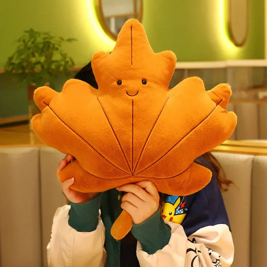 Sofa Cushion Maple Leaf Pillow Tree Leaf Toy Children's Company Sleeper Soothing Pillow