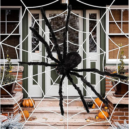 1/3pcs Giant Black Plush Spider Halloween Decorations Outdoor Scary Large Spiders Halloween Party Bar Haunted House Horror Props