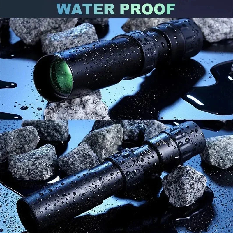 10-300X Monocular Telescope Zoom HD Portable Strong Binoculars Long Range Professional Spyglass Low Night Vision for Hunting