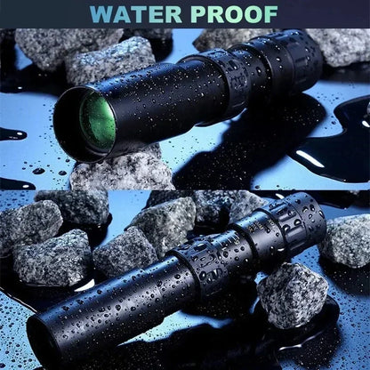 10-300X Monocular Telescope Zoom HD Portable Strong Binoculars Long Range Professional Spyglass Low Night Vision for Hunting