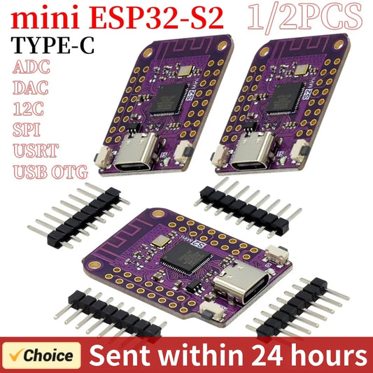 1/2PCS ESP32 S2 Mini WIFI IOT Board Based ESP32-S2FN4R2 ESP32-S2 4MB Flash Type-C Connect Arduino Compatible with MicroPython