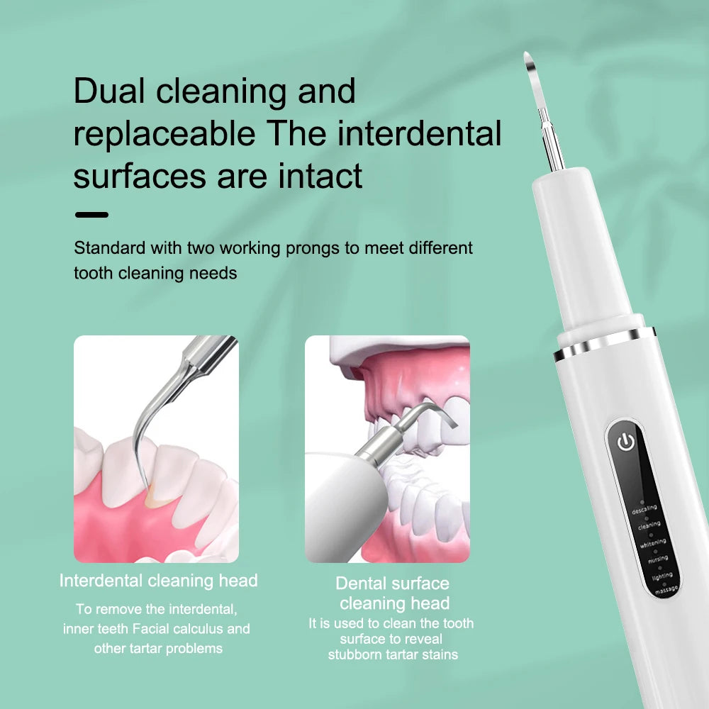 Electric Teeth Whitening Dental Calculus Scaler Plaque Coffee Stain Tartar Removal High Frequency Sonic Toothbrush Teeth Cleaner