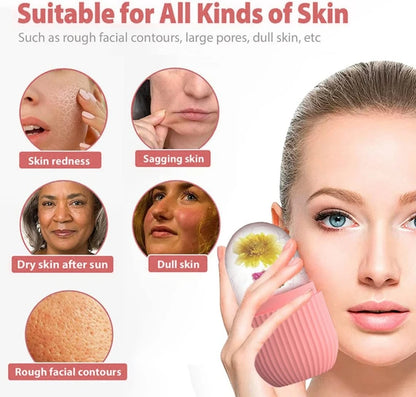 Silicone Face Roller Facial Ice Cube Trays Beauty Lifting Massage Ball Contouring Roller Treatment Reduce Acne Skin Massager