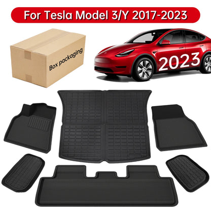 YZ Past For Tesla Model 3 Y Highland Floor Mat Bagage Mat 2017 to 2024 Vier Seizoenen waterdichte 3D Vloer  Liner