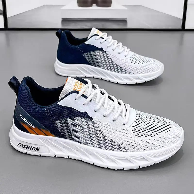 Mens Running Shoes Breathable Knit Sport Sneakers Cushion Lightweight Casual Gym Athletic Trainers Jogging Tennis Shoes