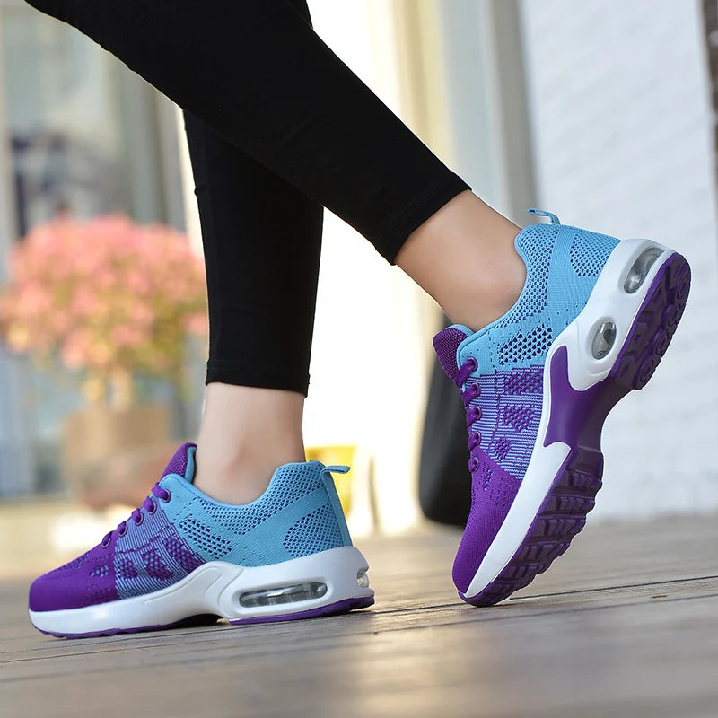 New oversized women's shoes, mesh breathable sports shoes, women's soft sole air cushion shoes, casual running shoes trend