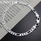 Charm 925 Sterling Silver Bracelets for Women Simple Fine 4MM Chain Fashion Wedding Party Christmas Gifts Jewelry