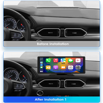 10.26'' Universal Rotatable 360° Adjustable Screen Car Radio Multimedia Video Player Carplay Android Auto USB AUX of Rear Camera