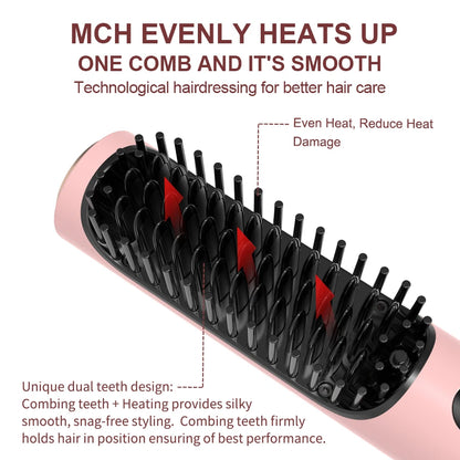 Portable LED Display Electric Comb Straightener Hot Air Hair straightener Brush