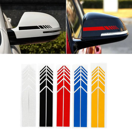 2pc Rear View Mirror Car Sticker,Car Accessories DIY 5 Color Reflective Sticker For Bmw E90 E46 E92 E87 G20 Exterior Accessories