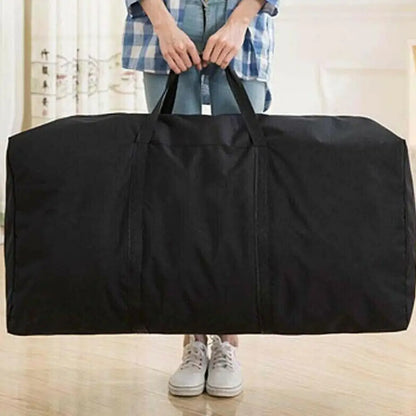 Large Capacity Folding Duffle Bag Travel Clothes Storage Bags Zipper Oxford Weekend Bag Thin Portable Moving Luggage Hand Bag