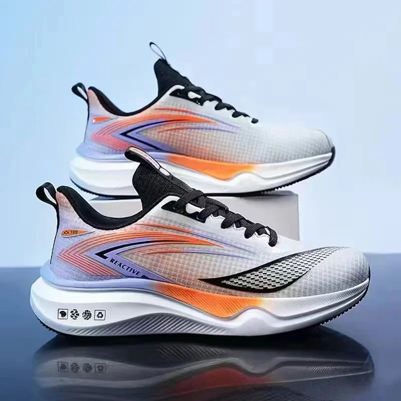 Spring New Men's Sports Shoes Trendy Breathable Mesh Casual Shoes Youth Lace-up Running Men's Shoes