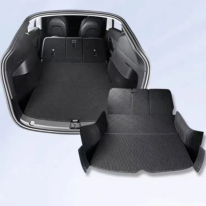 Leather Trunk Mats Fully Surrounded Waterproof Non-Slip Liner Custom Floor mat for Tesla Model Y 2017 to 2023 Car Accessories