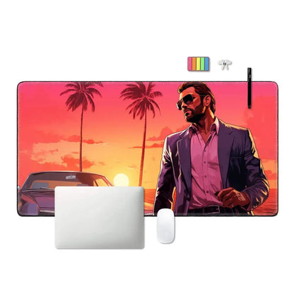 GTA 6 Mause Pad Gaming Mat Pc Gamer Xxl Mouse Pad 900x400 Desktops Diy Gaming Computer Desk Accessories Office Mousepad Mats