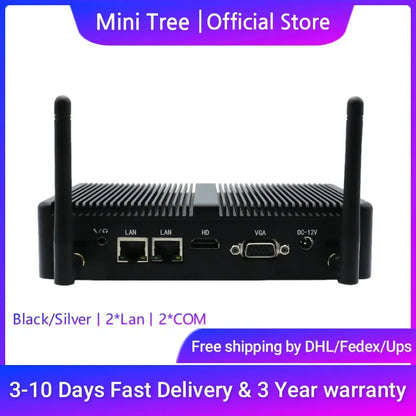 MiniTree Fanless NUC Computer Pentium 5405u 6405u J4125 DDR4 Barebone Mini PC 2*Lan HD VGA Wifi 6*USB Students Home Use