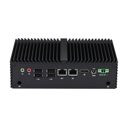 Quad Core CPU J6412 Fanless Linux Barebone 2 Ethernet Mini PC DDR4 12V DC POS Mini PC