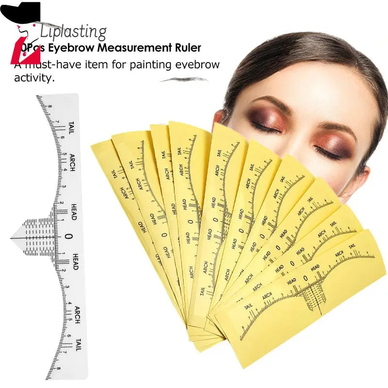 Tattoo Accesories Disposable Microblading Makeup Brow Measure Eyebrow Guide Ruler Permanent Tools Beauty Health