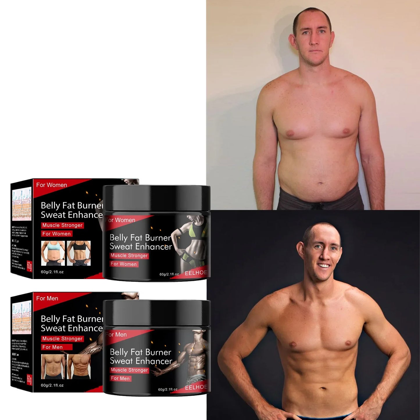 Abdominal Cream Men's Shaping Cream Exercise Sweating Burn Fat Massage Cream To Strengthen Belly Muscle Sculpting Beauty Health