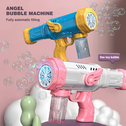 Electric Bubble Gun with Light Soap Blowers Bubbles Machine Children Boys Girls Gift Automatic Maker Summer Outdoor Party Games