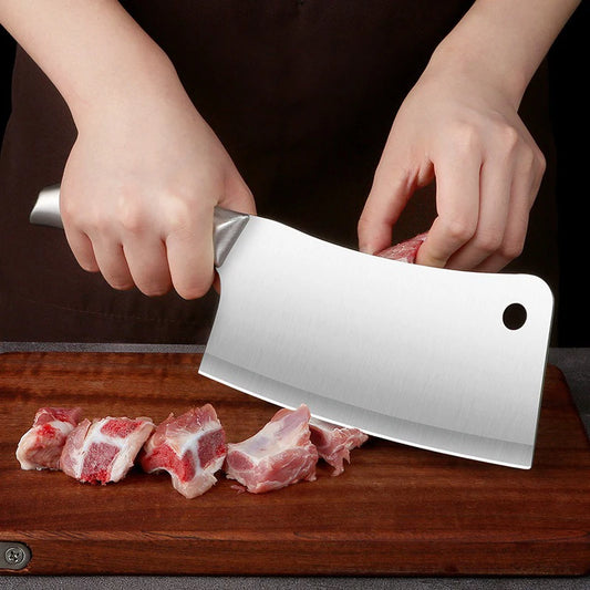 High Hardness Sharp Chopping Knife, Butcher Special Thickened Meat Cleaver, Professional Chef Chop Big Bone Utility Knife