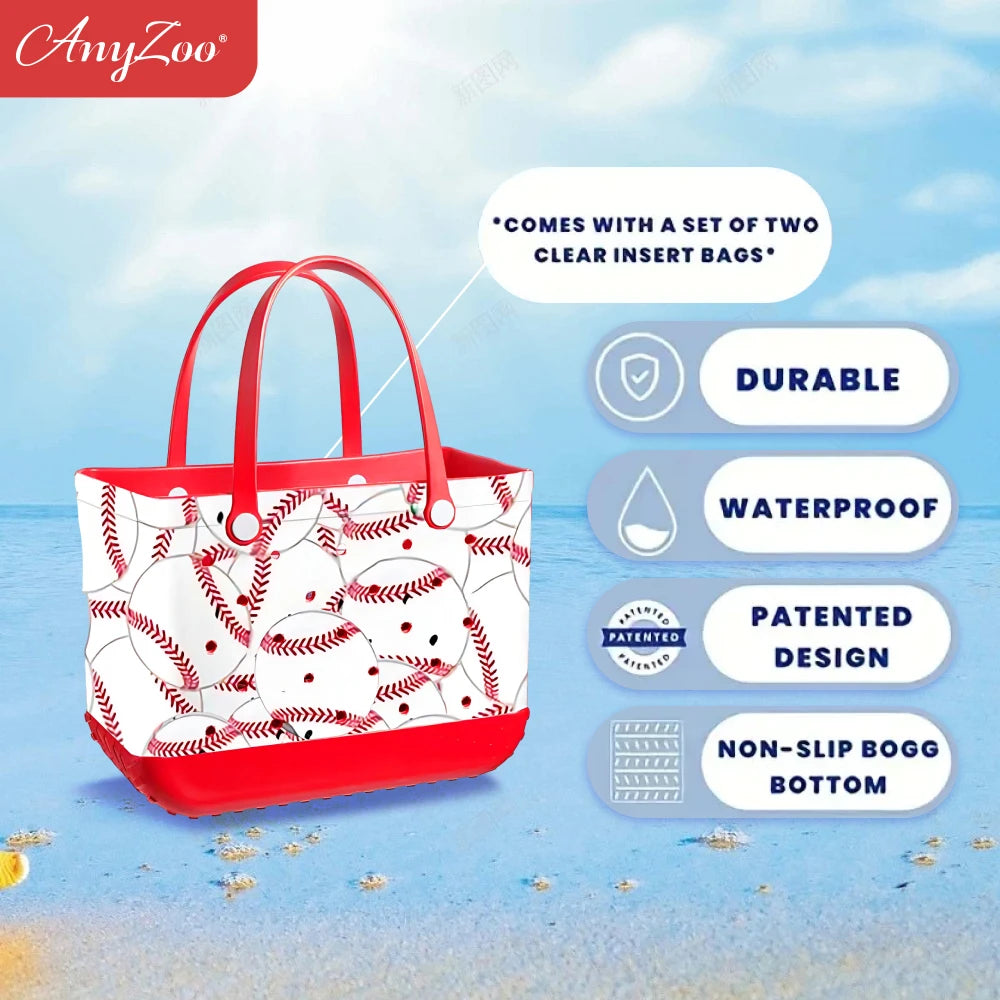 Eva Plastic Printed Bag Waterproof Travel Handbag Women's Beach Sports Bag Printed Handbag Family Bag Outdoor Beach Bag