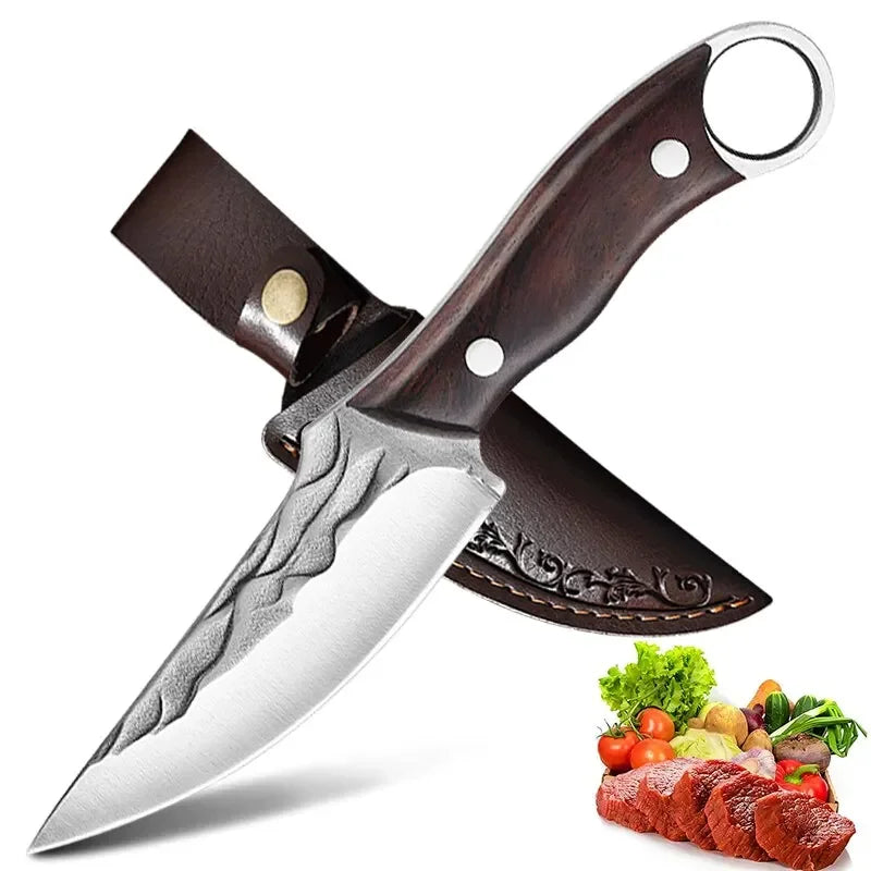 Handmade Stainless Steel Kitchen Knife Boning Knife Fruit Paring Utility Chef Slicing Bread Knife Kitchen Accessories Tools