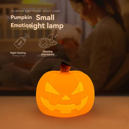 Halloween Pumpkin Nightlight Bedroom Sleeping Atmosphere Lamp Three-gear Adjustment Slaps Induction Lamp Decorative Light Gifts