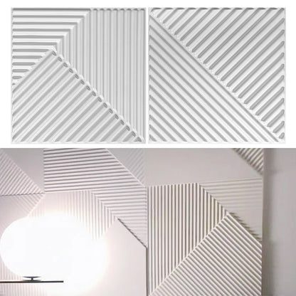 12pcs 30cm Decorative 3D Wall Panel wave Diamond Design Not self-adhesive plastic tiles 3D wall sticker room Bathroom wall paper