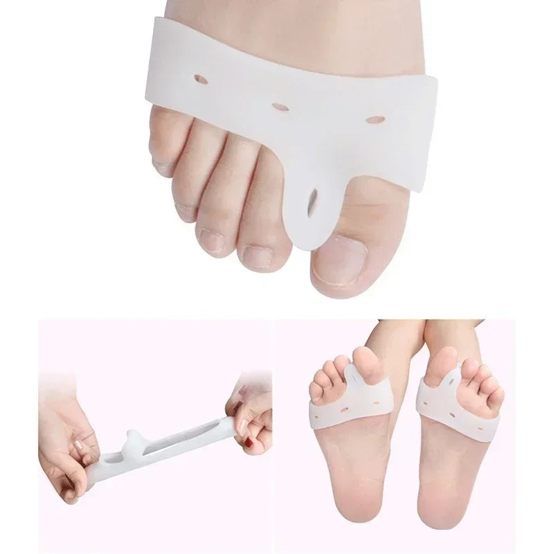 Silicone Toe Hallux Valgus Separators Straightener Bunion Relief Pads Toe Separator Forefoot Pad Corrector Personal Health Care