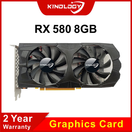 Kinology RX580 8 GB 2048 SP Graphics Card RX588 GPU 8G Gaming Video VGA GDDR5 AMD Radeon RX 580 8GB 2048SP