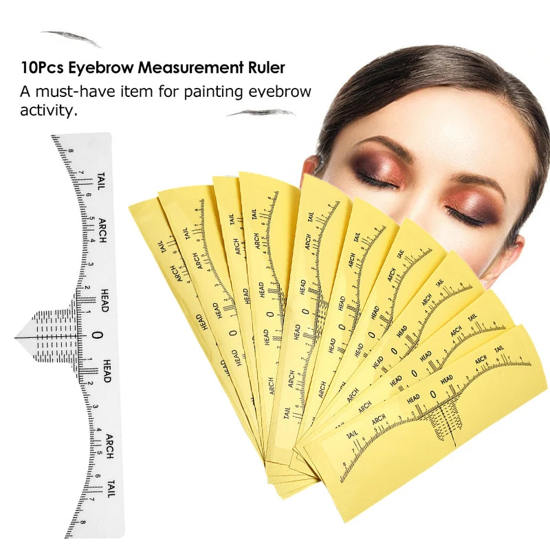 Tattoo Accesories Disposable Microblading Makeup Brow Measure Eyebrow Guide Ruler Permanent Tools Beauty Health