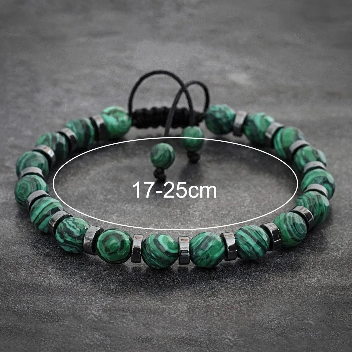 4 Styles Fashionable Malachite Bracelet, Natural Stone Beads Bracelet for Men and Women Valentine's Day Gift