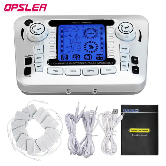 TENS Electrostimulator EMS Massager Muscle Stimulation Electric 12 Modes Low Frequency Physiotherapy Device Relaxation Treatment