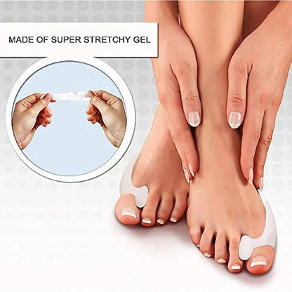 1 Pair Toe Straighteners Gel Toe Separators Correctors Dancers Yogis Athletes Treatment Adjuster Feet Pads Stretchers Care Tools