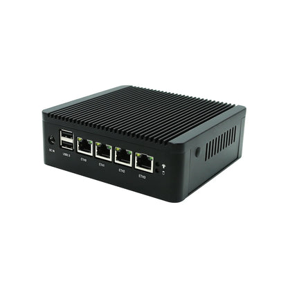 Yohirs Fanless Mini PC J4125 N4100 4* 2.5G LAN Win10 VPN PfSense Firewall Appliance I225 Nics Router Server ESXI Barebone