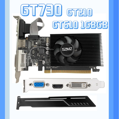 GT730 4GB DDR3 Gaming Graphics Card with HDMI-Compatible VGA DVI Port with Cooling Fan GT610 1/2G GT210 for Office/Home