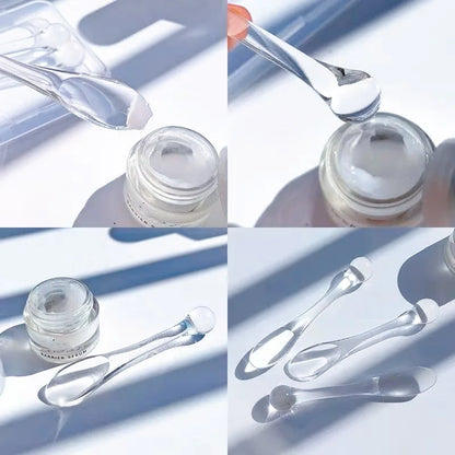 1pcs Eye Cream Applicator Spoon Roller Transparent Massage Stick Cosmetic Spatulas Wrinkle Facial Mask Skin Care Plastic Spoon