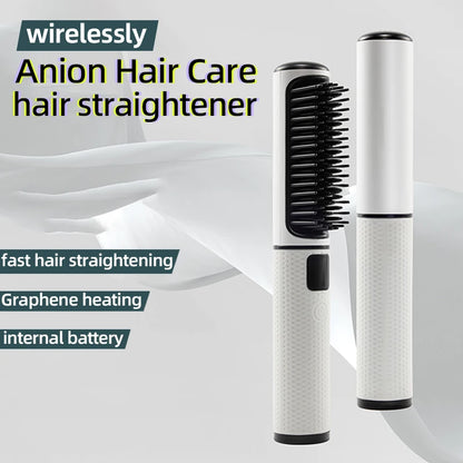 Electric Hot Comb Multi-function Wireless Hair Straightening Comb Negative Ion Anti Hot Styling Tool Hair Straightening Brush