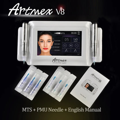 Artmex V8 Permanent Makeup Tattoo Machine Digital Electric Eye Brow Lip Eyeline Pen MTS+PMU System Professional Makeup Devicess